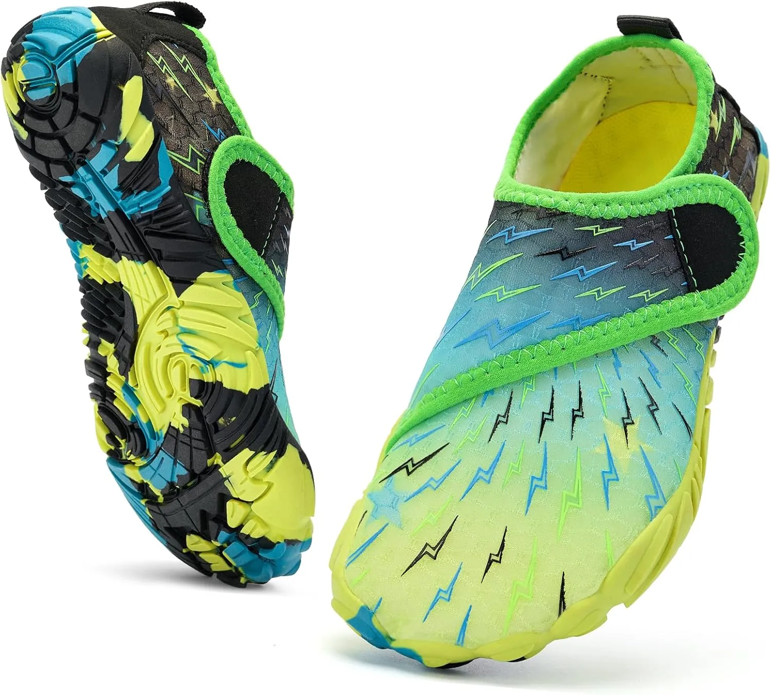 Kids Water Shoes Boys Girls - Wide Toe Box Quick Dry Barefoot Shoes Breathable Non Slip Aqua Athletic Sneakers for Swim Beach Pool Kayak Hiking Sand Walking Travel Essentials (Little Kid/Big Kid)