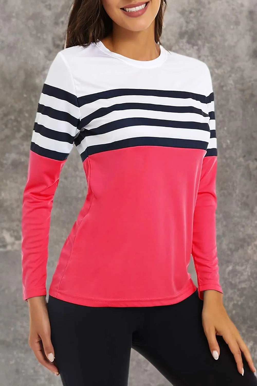 KINGFEN Women's UPF 50  Sun Protection Quick Dry Shirts Hiking Long Sleeve Tops