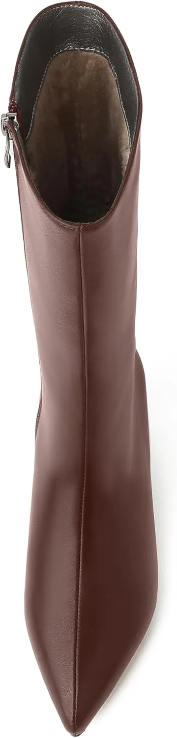 Knee High Boots Women, Pointed Toe Tall Boots Stiletto Kitten Heel Long Boots Slip On Dress Knee High Boots