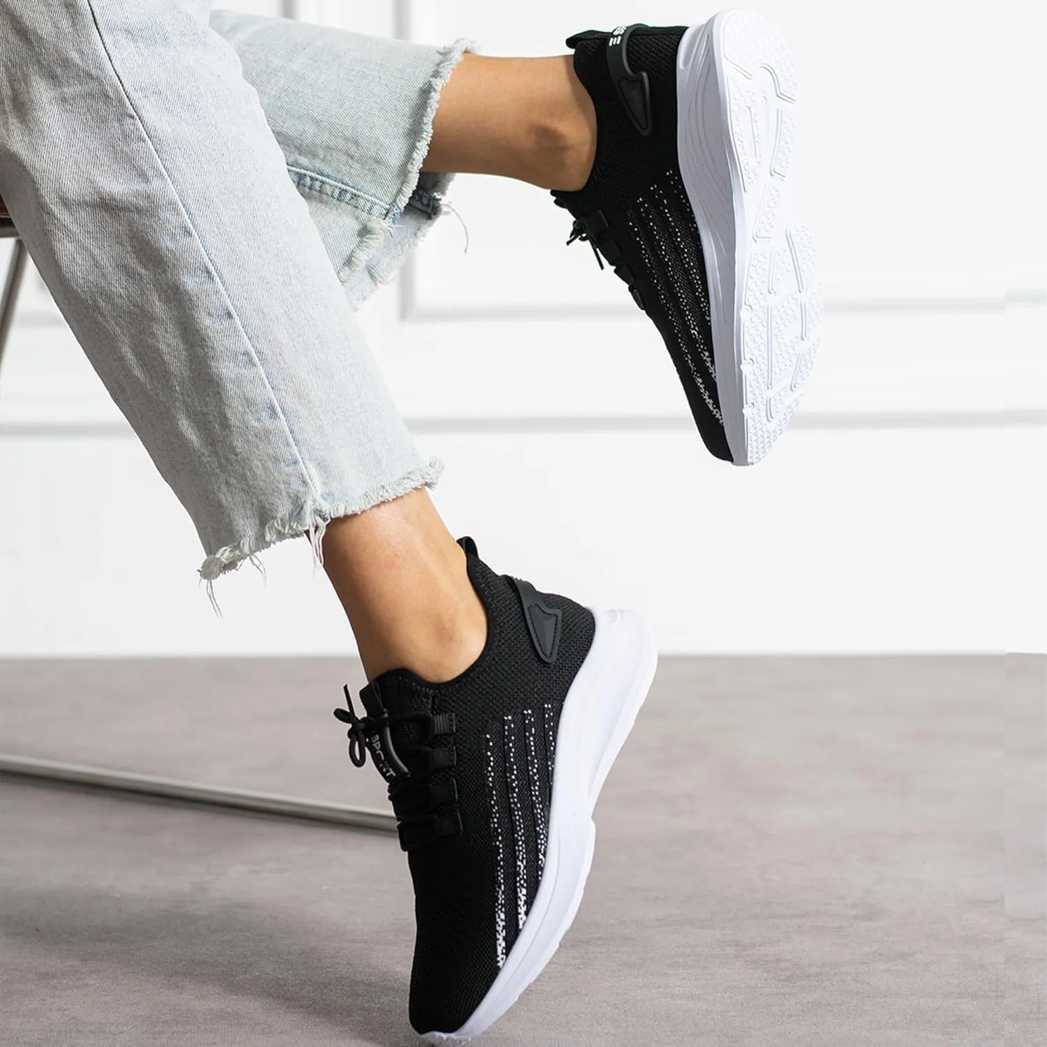 Knit Sneakers for Women and Men - Lightweight Slip-On Walking Shoes - Comfortable Women's Sneakers, Men's Sneakers, Casual Shoes