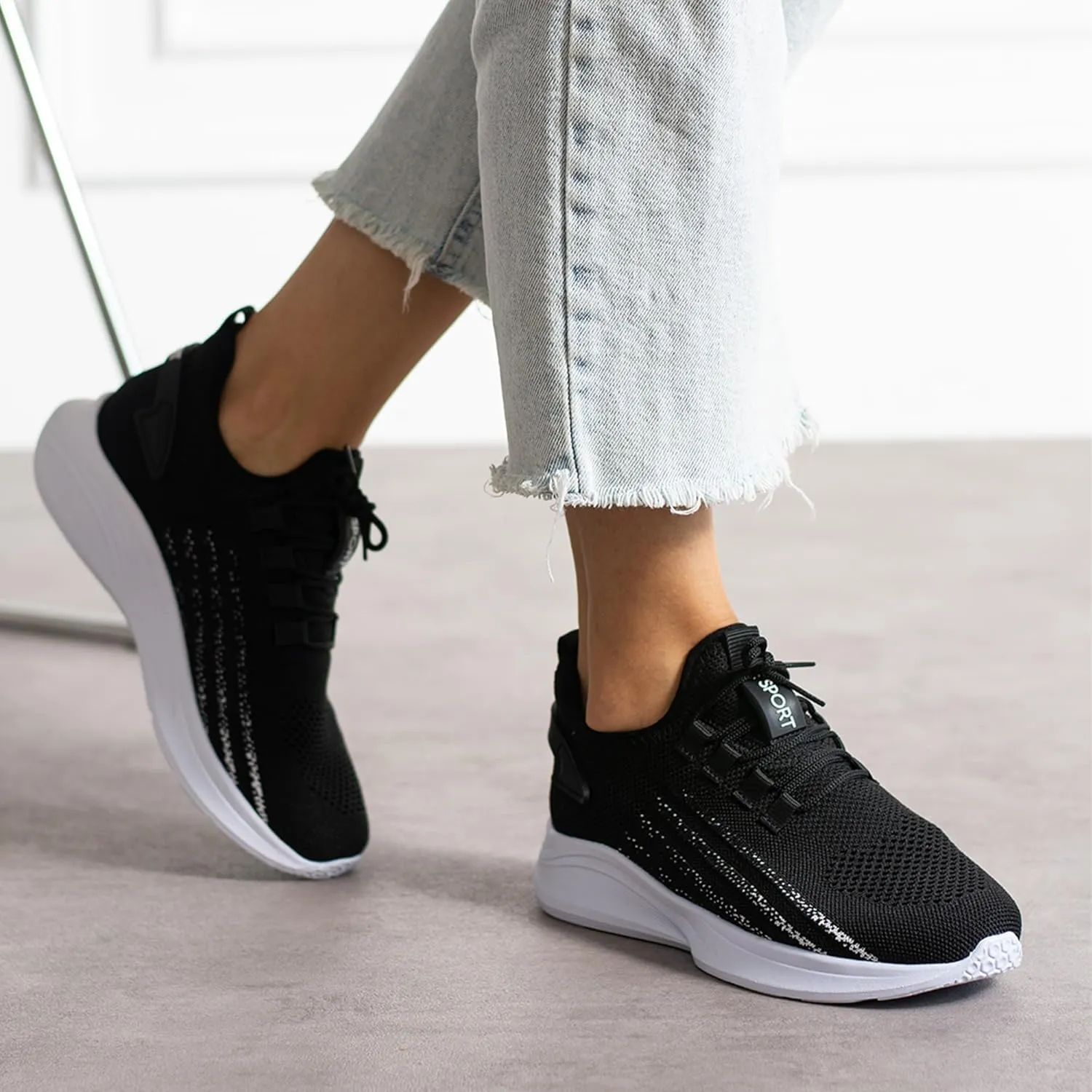 Knit Sneakers for Women and Men - Lightweight Slip-On Walking Shoes - Comfortable Women's Sneakers, Men's Sneakers, Casual Shoes