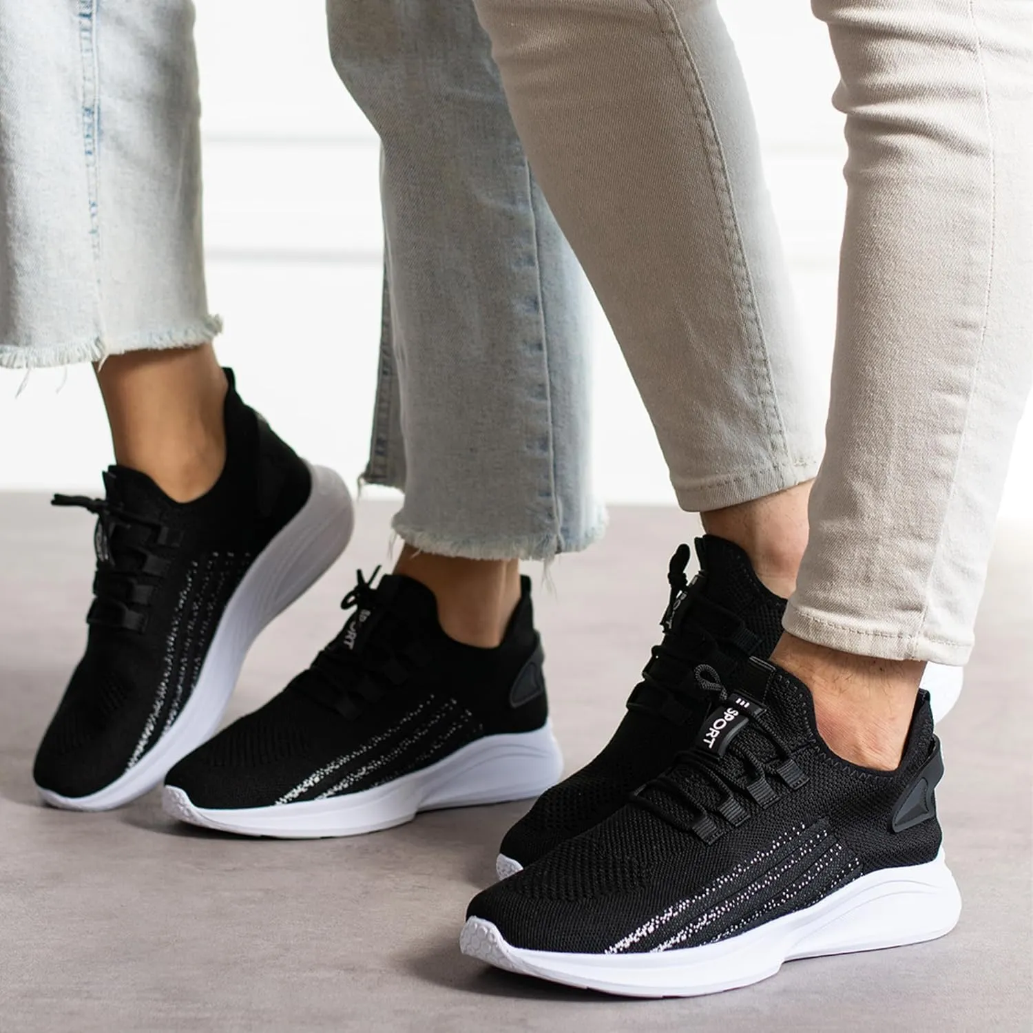 Knit Sneakers for Women and Men - Lightweight Slip-On Walking Shoes - Comfortable Women's Sneakers, Men's Sneakers, Casual Shoes