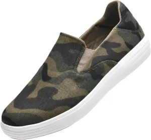 konhill Slip on Sneaker for Men- Casual Knit Boat Loafers Walking Shoes Driving Work Memory Skate Foam Shoes