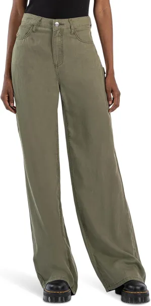 KUT from the Kloth Women's Sienna Super Wide Leg in Olive