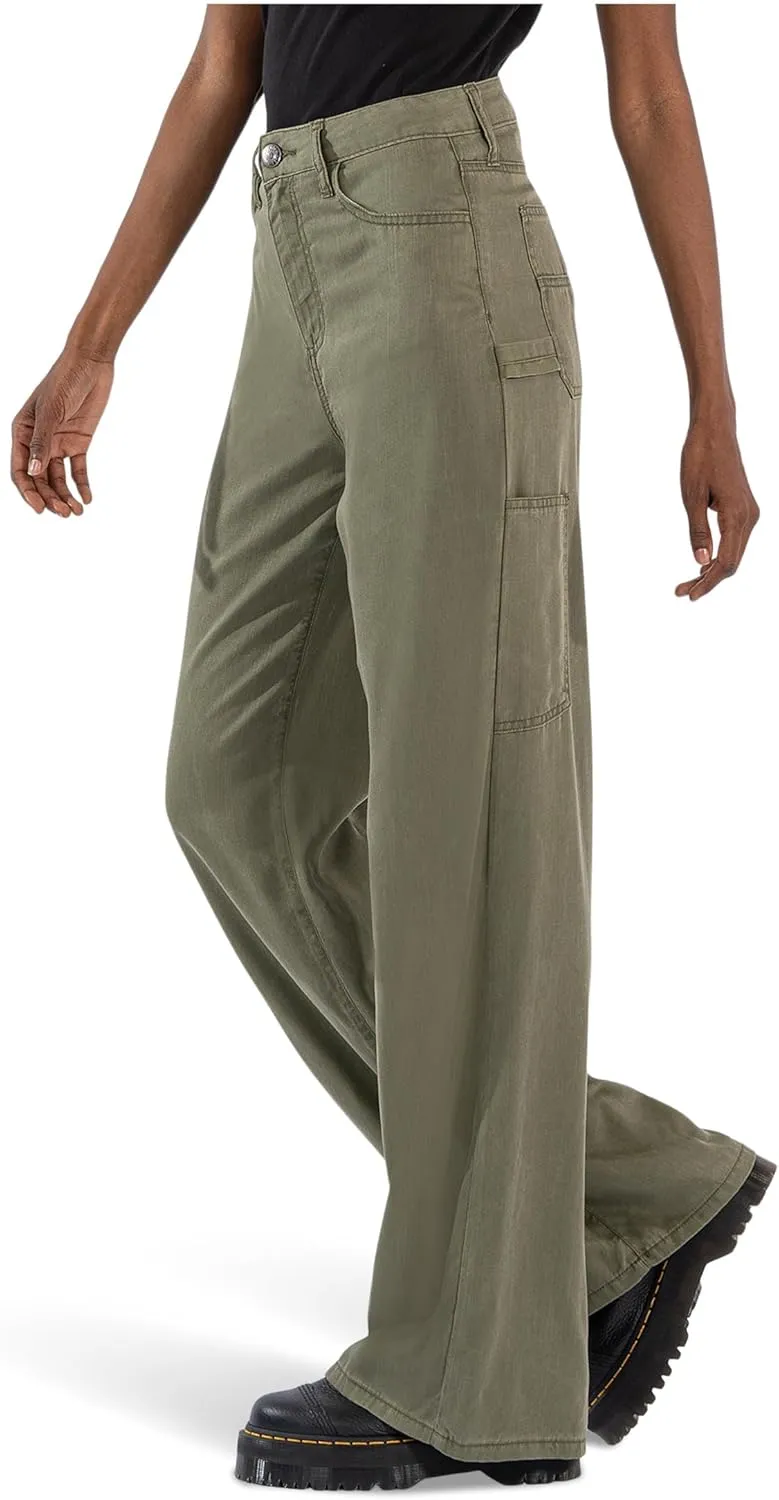 KUT from the Kloth Women's Sienna Super Wide Leg in Olive