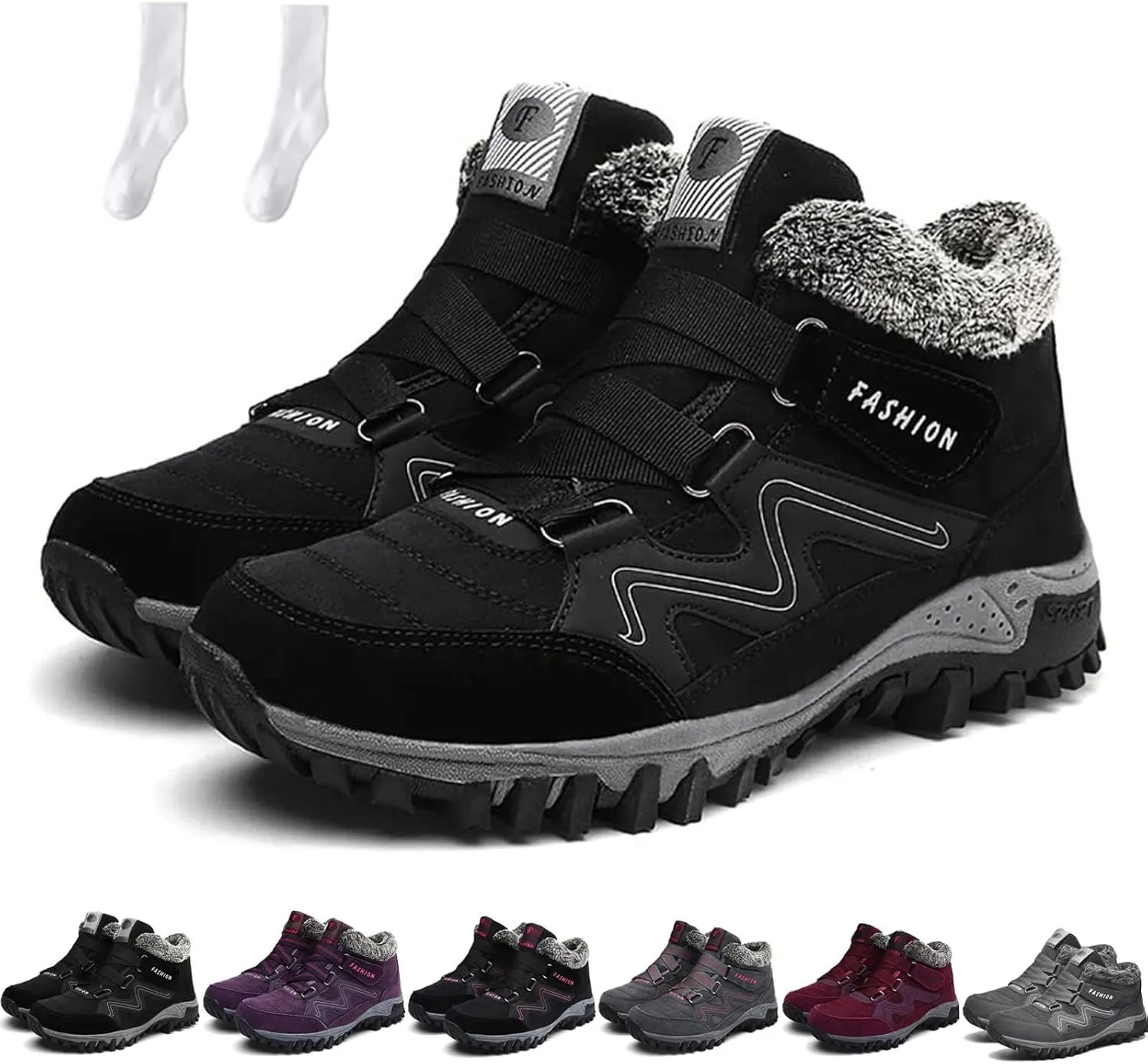LELEBEAR Winter Boots for Women Waterproof Snow Non Slip, Winter Thermal High Top Boots of Women And Men