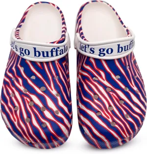 Let’s Go Buffalo Sports Clogs – Unisex Slip-On Shoes, Synthetic Rubber with Arch Support, Breathable Ventilation Ports, Non-Slip Outsole for Indoor & Outdoor Use, Ideal for Buffalo Sporting