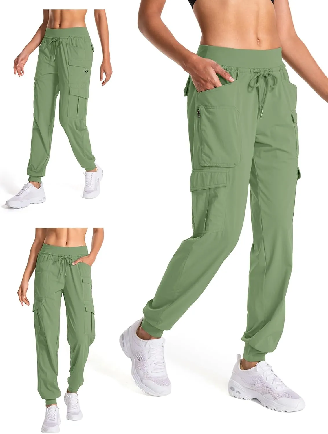 linlon Womens Hiking Pants Quick Dry UPF 50 Casual Pants Lightweight Travel Safari Work Cargo Joggers Pants