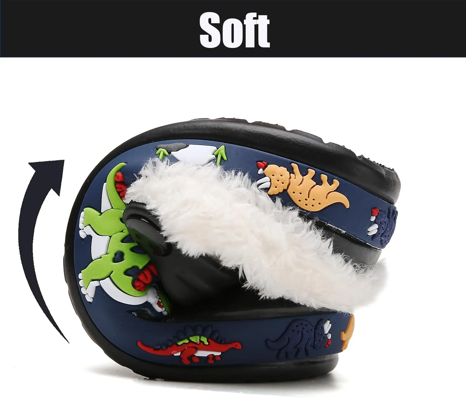 Little Kids Lined Clogs Boys Garden Slippers Kids Plush Warm Slippers Girls Fuzzy Plush Lined Home Bedroom Slippers