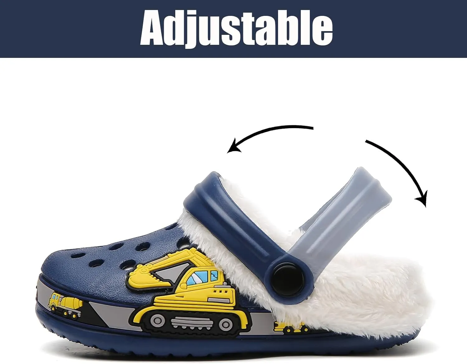 Little Kids Lined Clogs Boys Garden Slippers Kids Plush Warm Slippers Girls Fuzzy Plush Lined Home Bedroom Slippers
