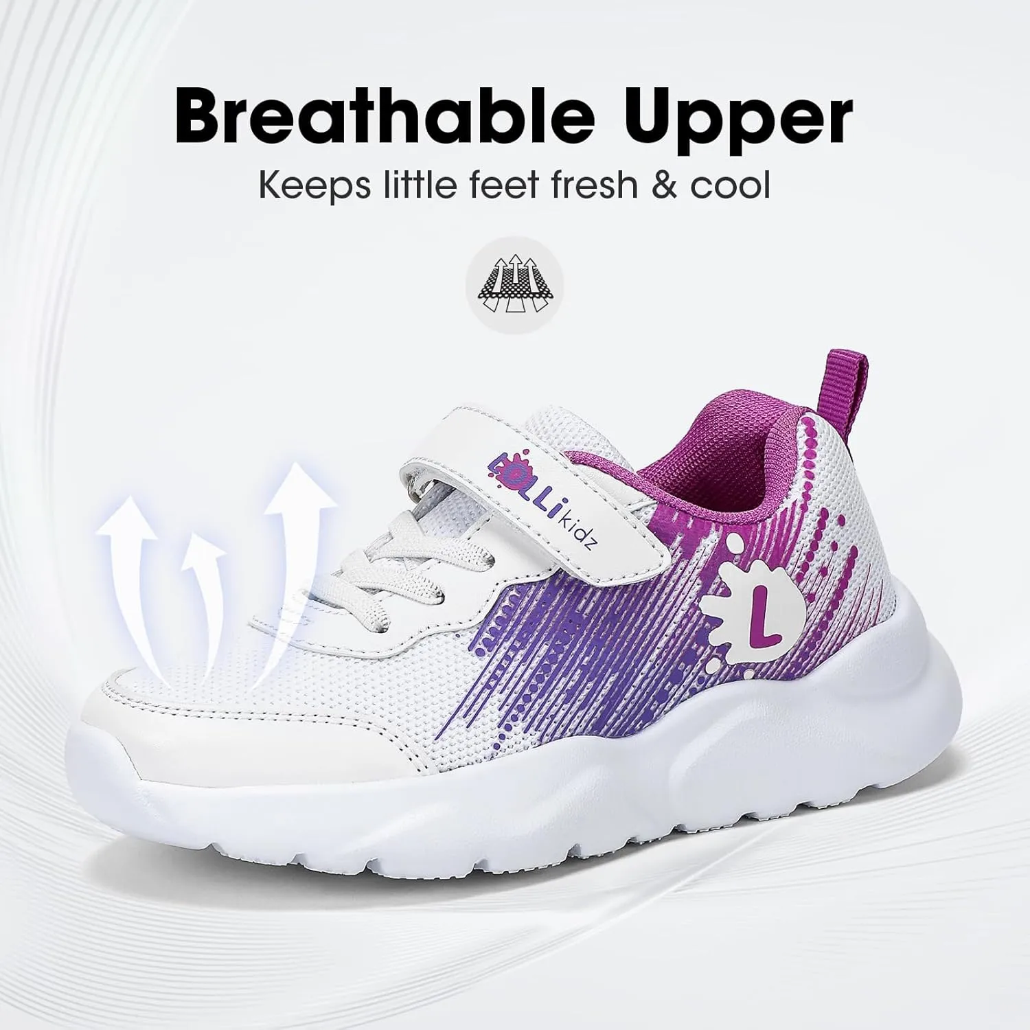 LOLLi kidz Boys Girls Shoes Kids Sneakers Athletic Tennis Shoes Lightweight Breathable Running Shoes