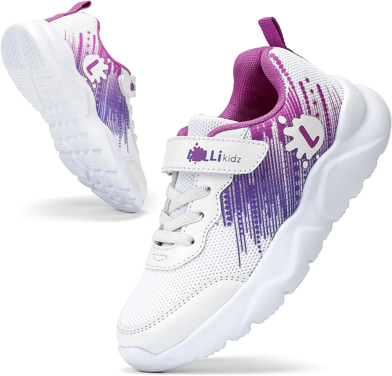 LOLLi kidz Boys Girls Shoes Kids Sneakers Athletic Tennis Shoes Lightweight Breathable Running Shoes