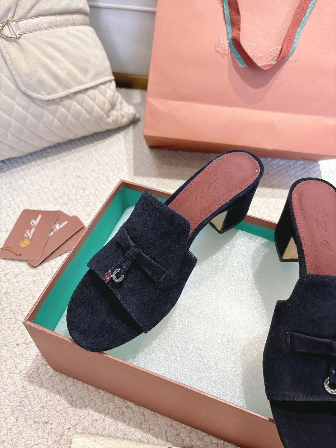 LP 25 Summer Charm Sandal 55 Navy Blue Suede