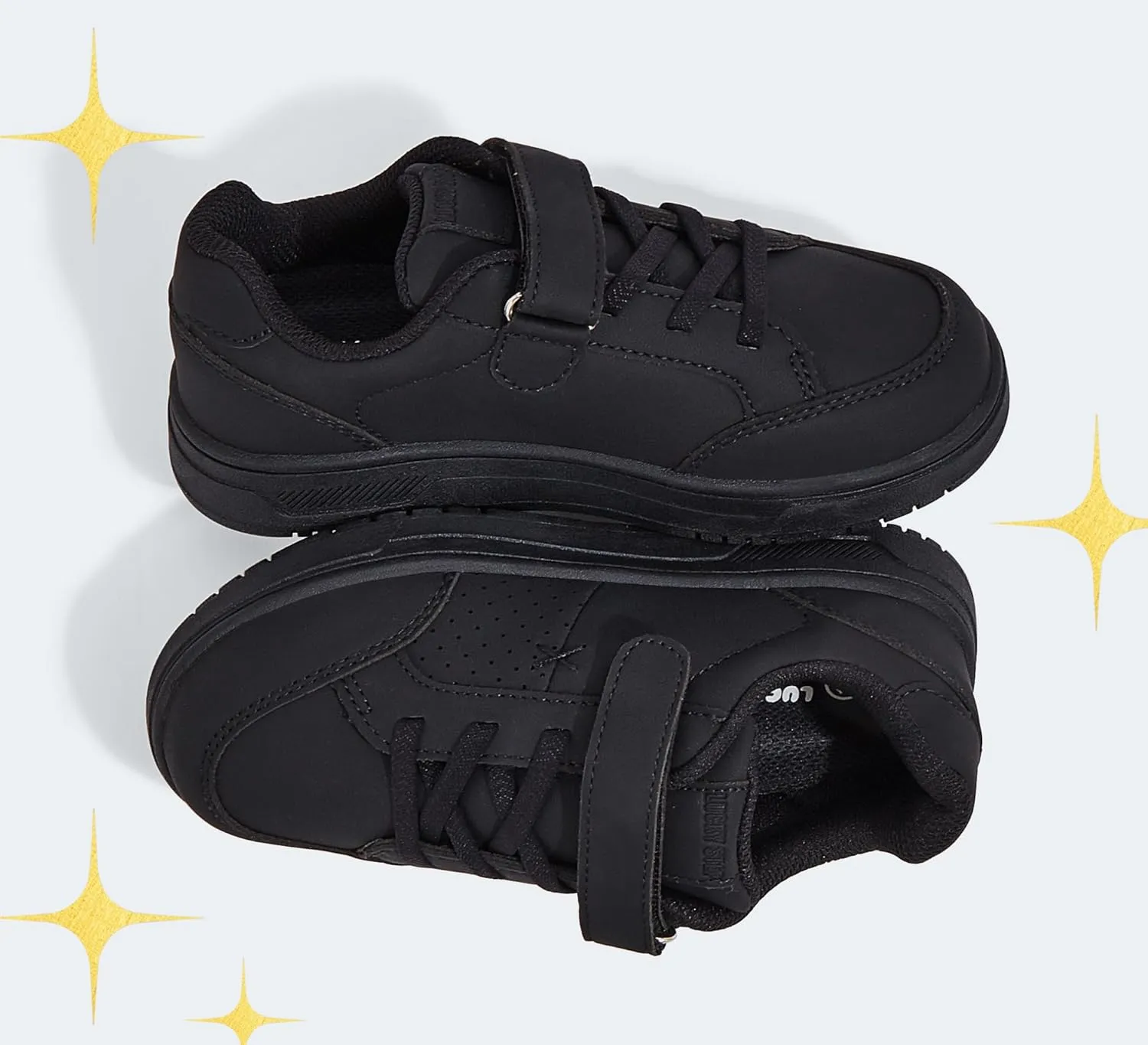 LUCKY STEP Kid's Glitter Walking Shoes Shiny Sparkly Sequins Fashion Sneakers Hook and Loop Athletic Unisex-Child Casual Running for Children/Boys/Girls