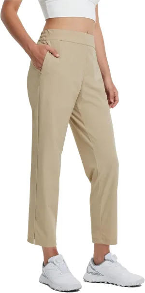 M MAELREG Women's Golf Pants with Zip Pockets 7/8 Ankle Stretch Lightweight Sweatpants for Athletic Hiking Travel Work Lounge