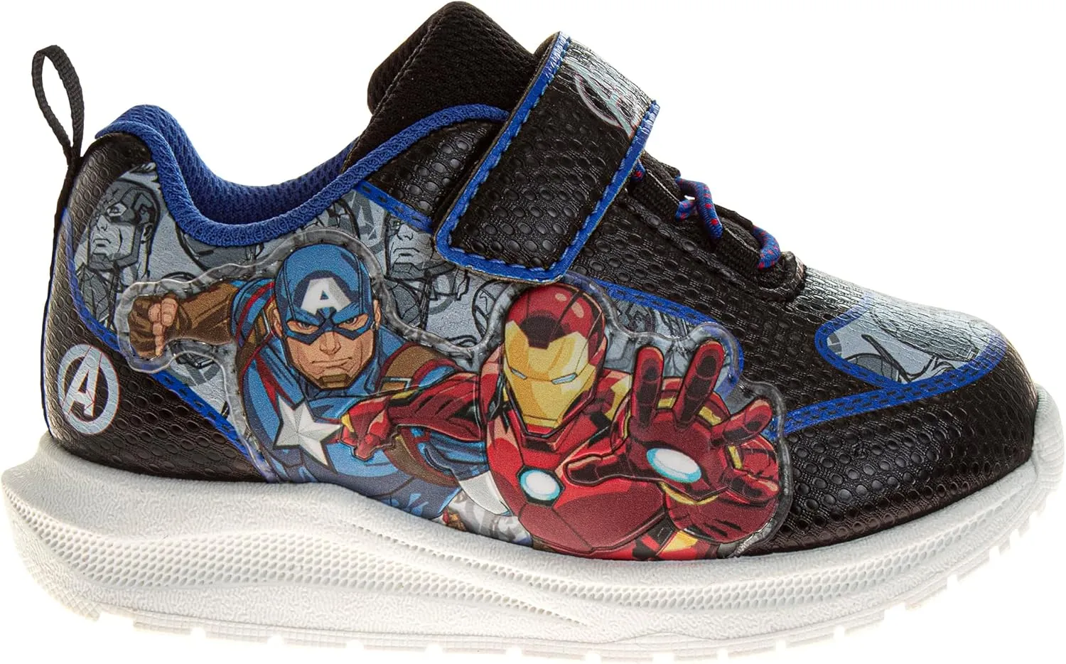 Marvel Comics Character Sneakers Slipon Laceless - The Avengers Spiderman Captain America Hulk Thor Ironman Athletic Shoes (Sizes: 6-10 Toddler / 11-12 Little Kid)