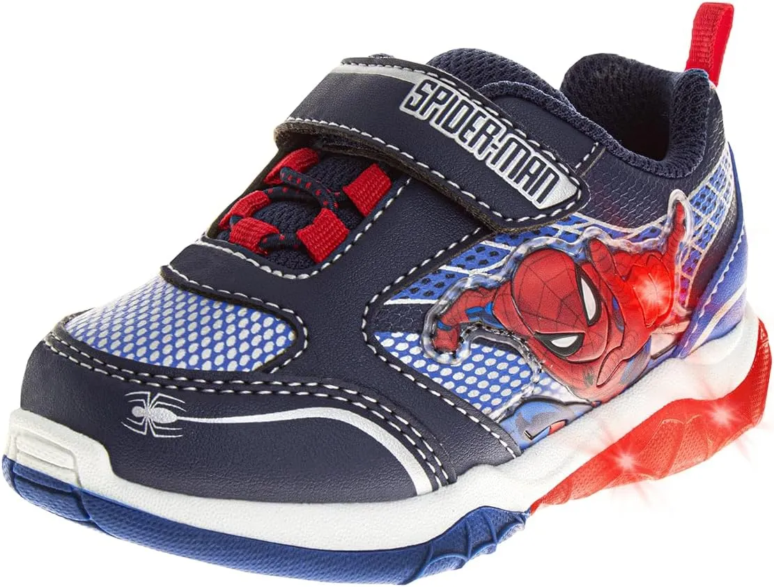 Marvel Comics Character Sneakers Slipon Laceless - The Avengers Spiderman Captain America Hulk Thor Ironman Athletic Shoes (Sizes: 6-10 Toddler / 11-12 Little Kid)