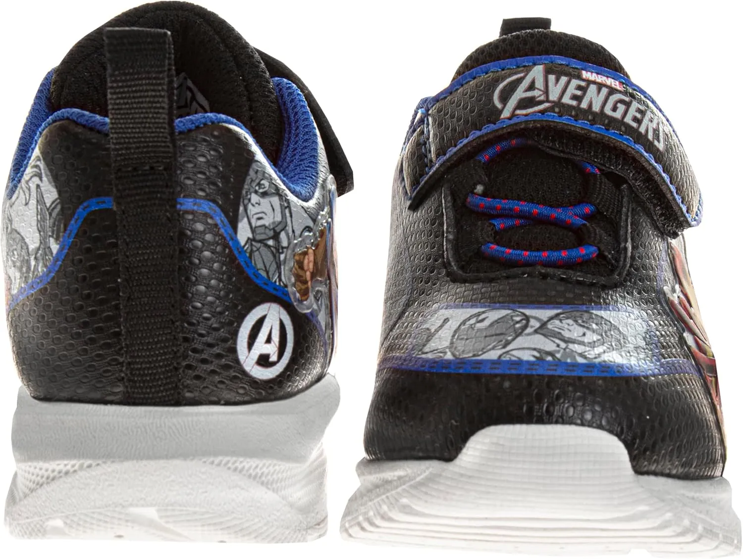 Marvel Comics Character Sneakers Slipon Laceless - The Avengers Spiderman Captain America Hulk Thor Ironman Athletic Shoes (Sizes: 6-10 Toddler / 11-12 Little Kid)
