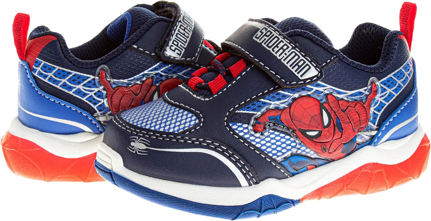 Marvel Comics Character Sneakers Slipon Laceless - The Avengers Spiderman Captain America Hulk Thor Ironman Athletic Shoes (Sizes: 6-10 Toddler / 11-12 Little Kid)