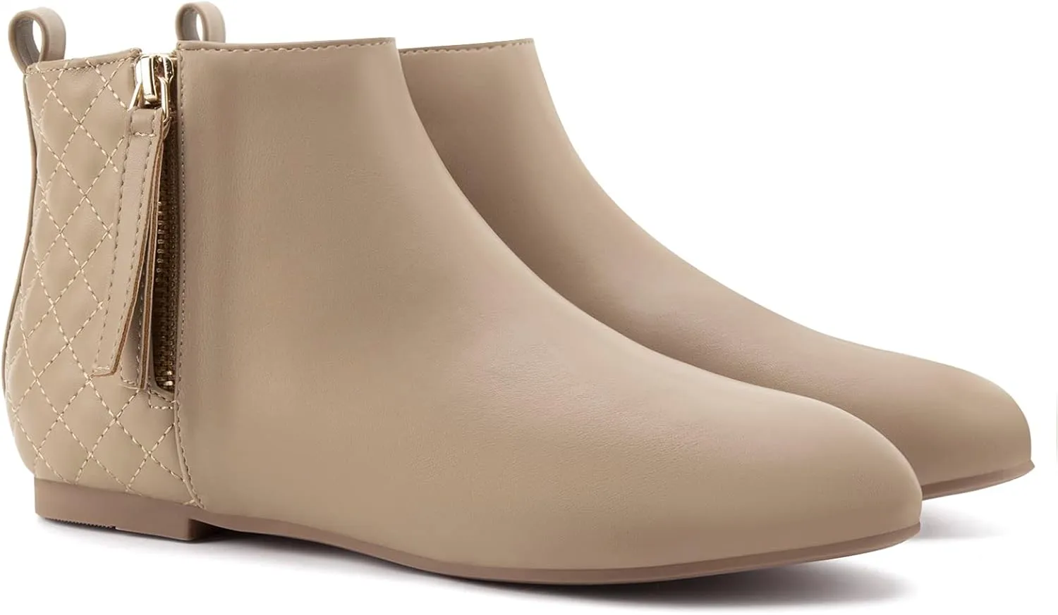 MaxMuxun Women's Ankle Boots Flat Low Heel Zipper/Chelsea Booties Winter Fall Fashion Boots