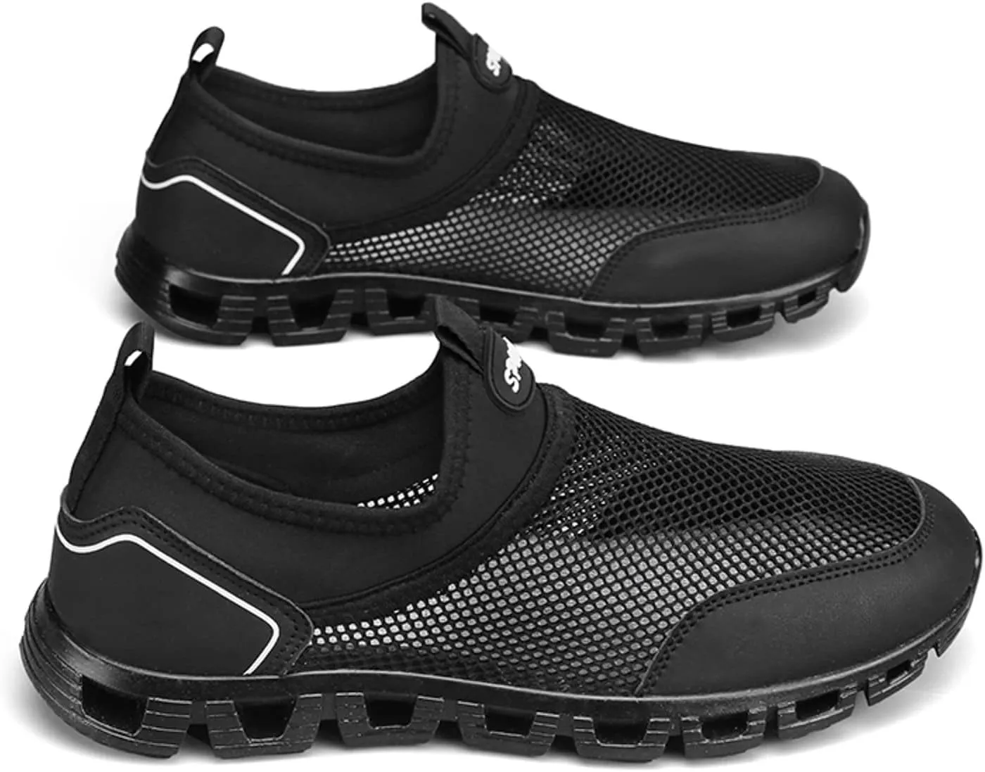 Men Sports Shoes Breathable Mesh Fashionable Simple and Solid Color 2025 Summer Mens Cushion Running Shoes Men's Non Slip Water Friendly Quick Drying Athletic Sneaker New