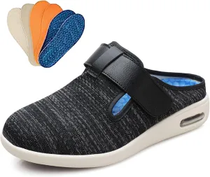 Men's Diabetic Shoes Extra Wide Width,Wide Widths Walking Edema Sneakers Adjustable Strap Easy On/Off with 3 Pairs Insoles Replacement