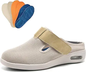 Men's Diabetic Shoes Extra Wide Width,Wide Widths Walking Edema Sneakers Adjustable Strap Easy On/Off with 3 Pairs Insoles Replacement