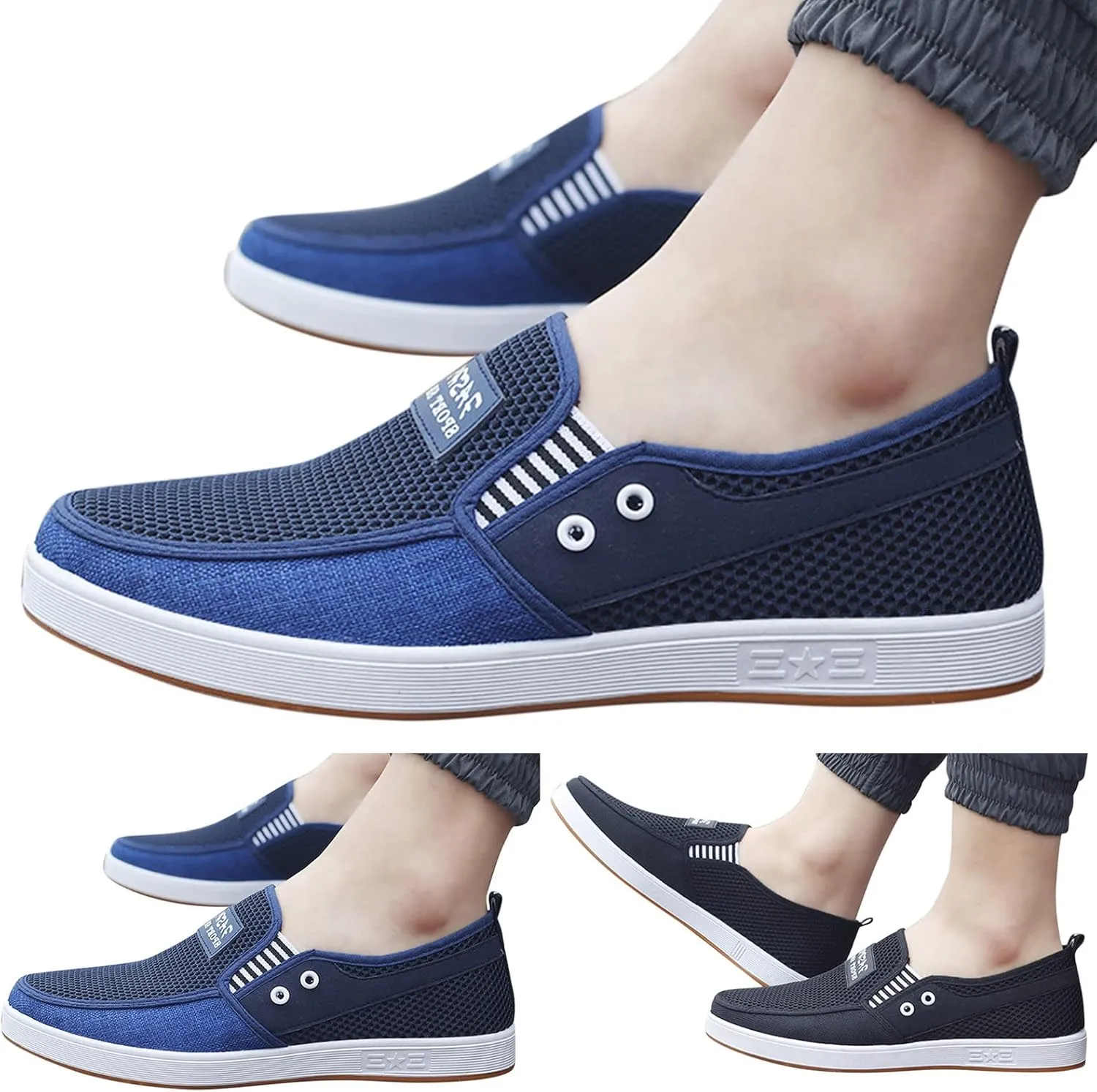 Mens Shoes Sports Fashion Simple Mountaineering Solid Color Driving Street Shoes