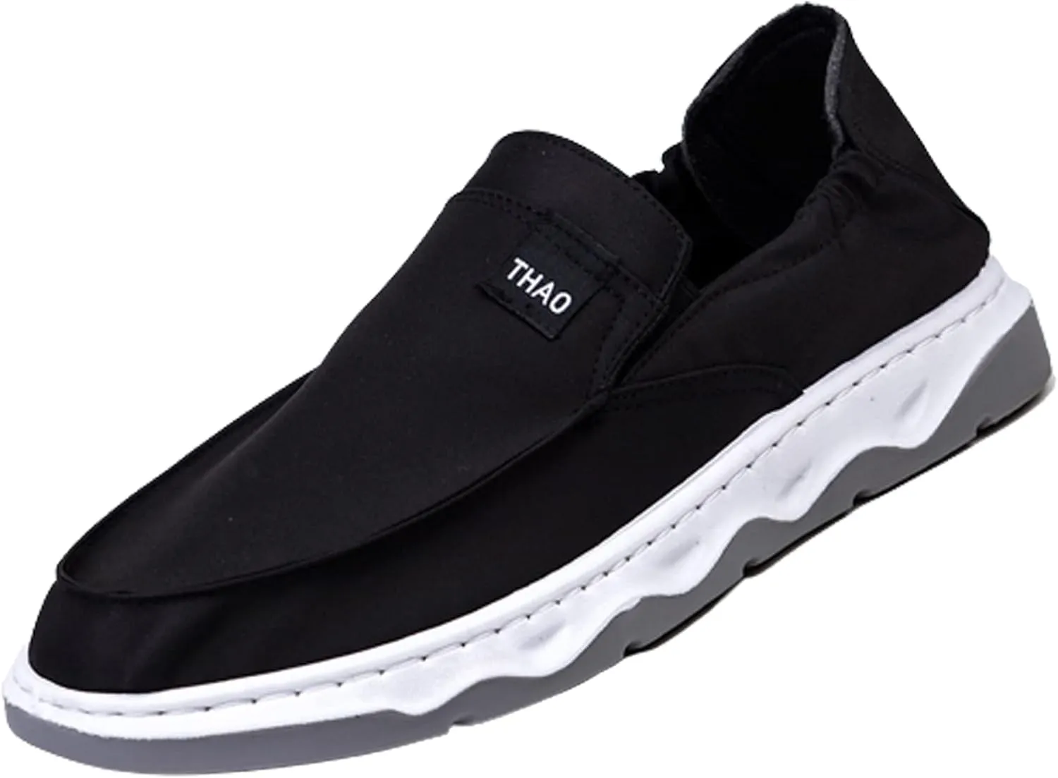Men's Slip on lce Silk Comfortable Loafers,Vintage Flat Comfy Boat Shoes Lightweight Canvas Non-Slip Fashion Sneakers Walking Shoes