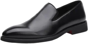 Men's Slip-Ons Loafers Lightweight All-Day Comfort Non-Slip Dress Shoes Classic Comfortable Shiny Leather Tuxedo Shoes
