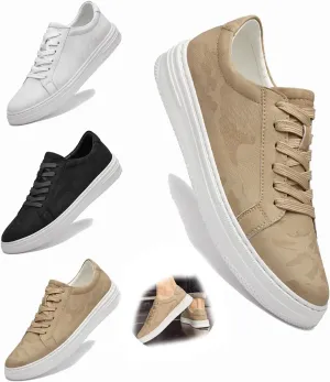 Men's Stylish Sneakers These Lightweight Leather Shoes Offer Breathability. Perfect for Walking, Business, or Casual outings, They Feature a Non-Slip Sole and lace-up Design for a Secure fit.