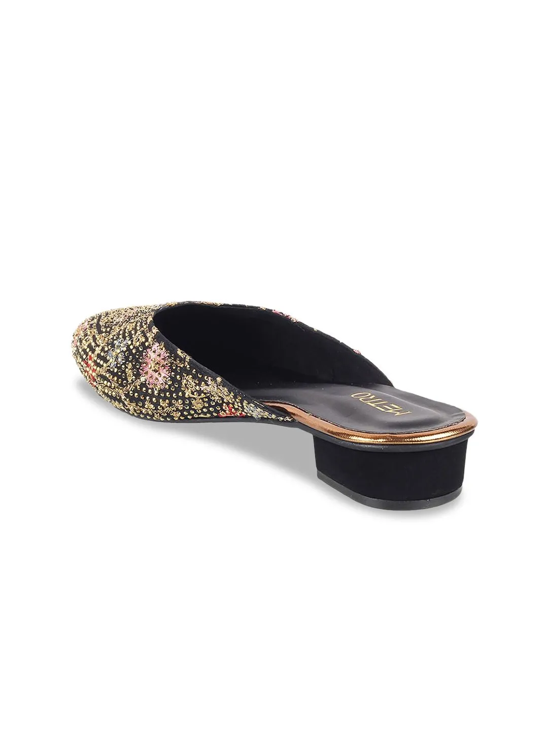 Metro Embellished Block Heeled Mules
