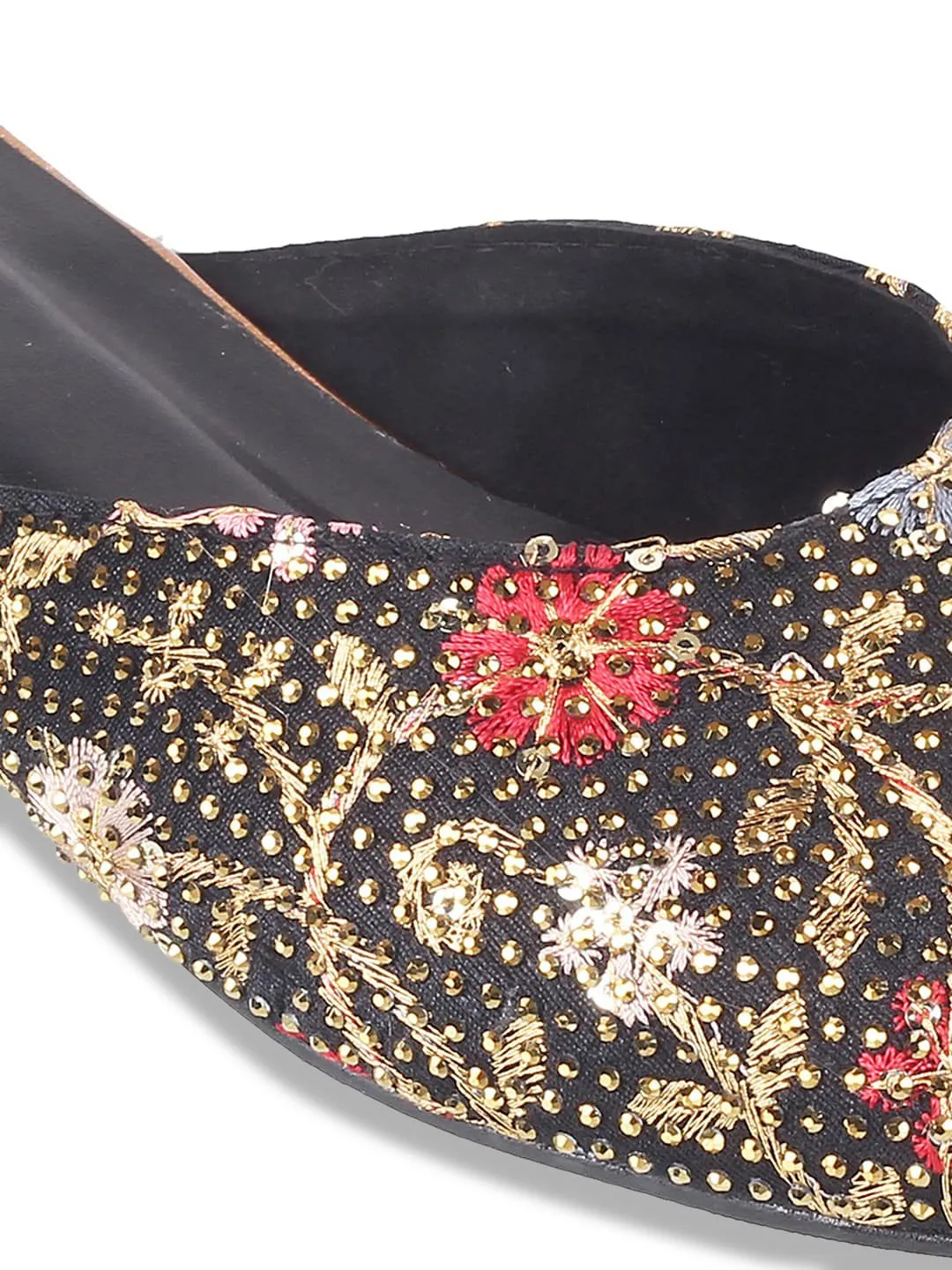 Metro Embellished Block Heeled Mules