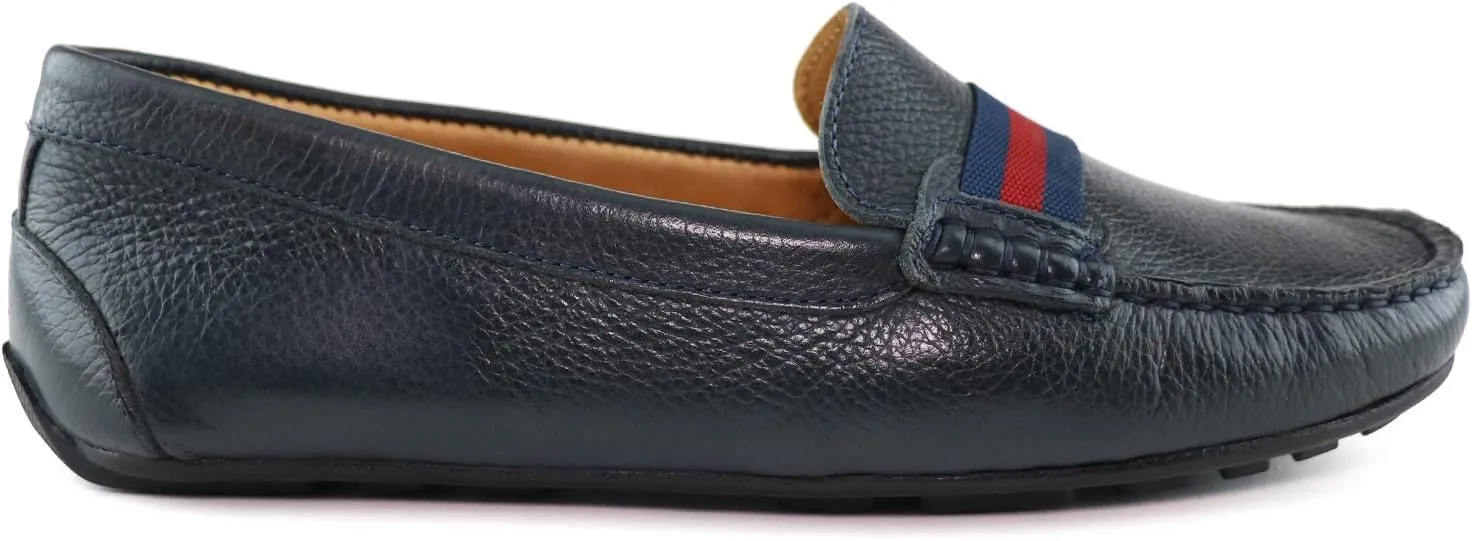 MJNY Womens Casual Comfortable Genuine Leather Lightweight Driving Moccasins Classic Fashion Webstrap Slip On Ladies Driving Loafer Flat Shoes