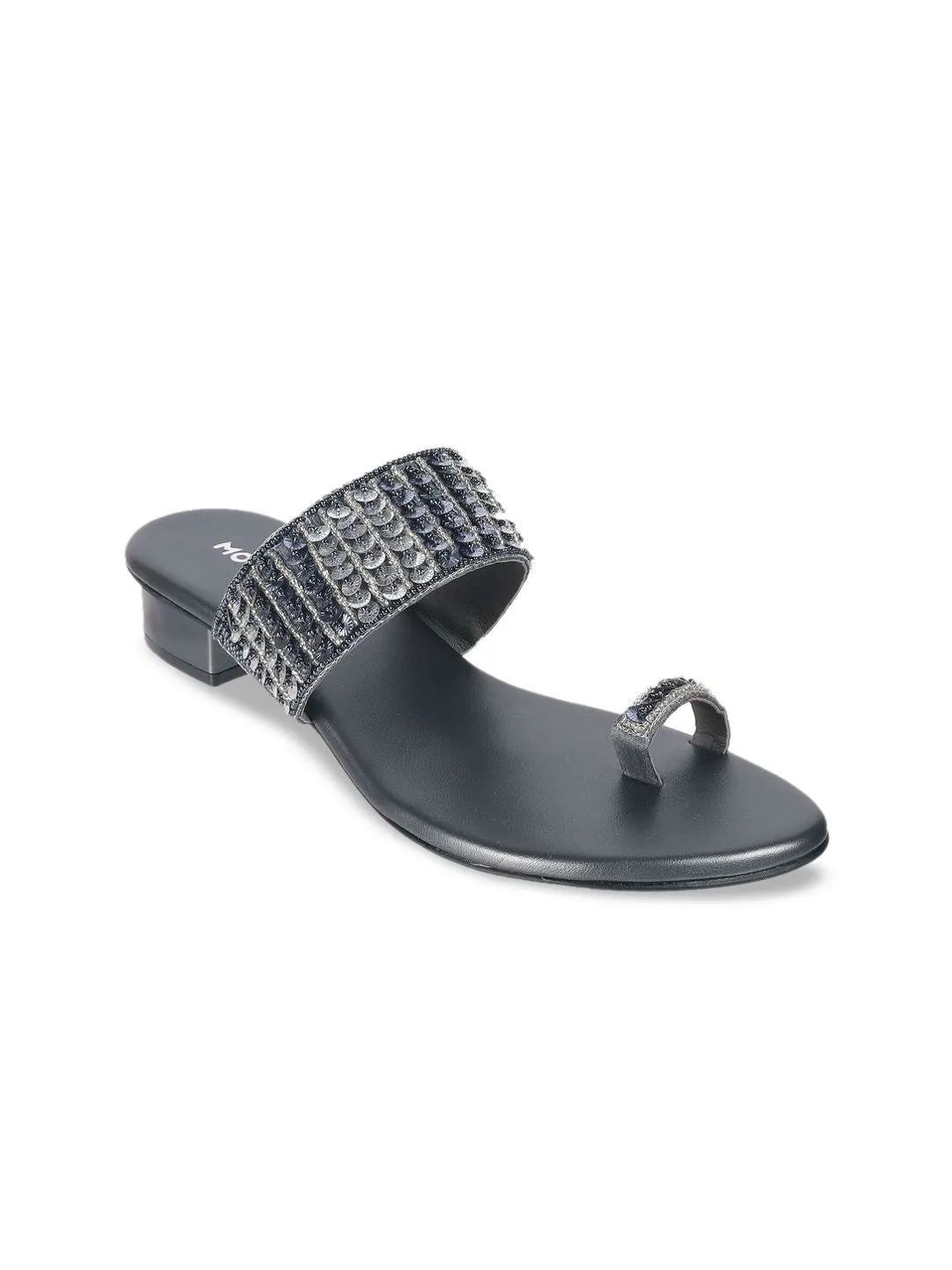 Mochi Women Embellished Block Mules