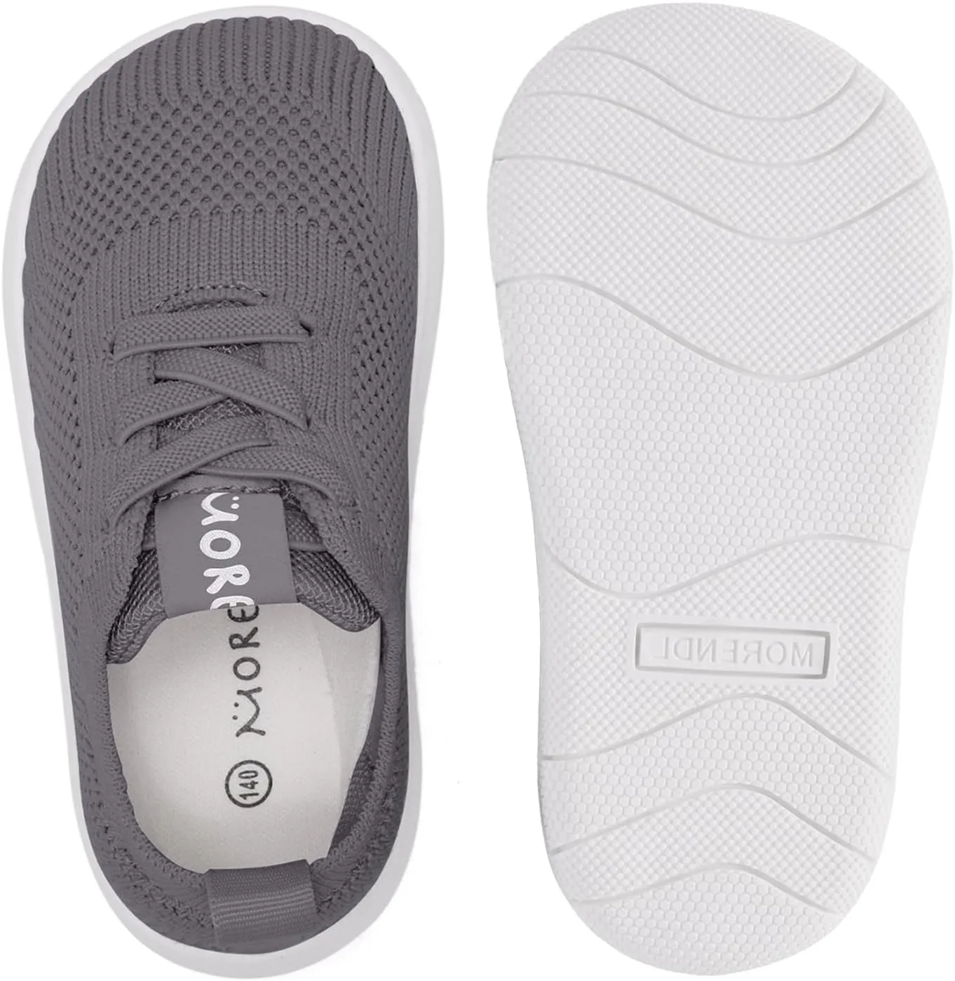 MORENDL Toddler Wide Toe Box Barefoot Shoes Baby First Walking Shoes Boys Girls Non-Slip Zero Drop Minimalist Sneakers