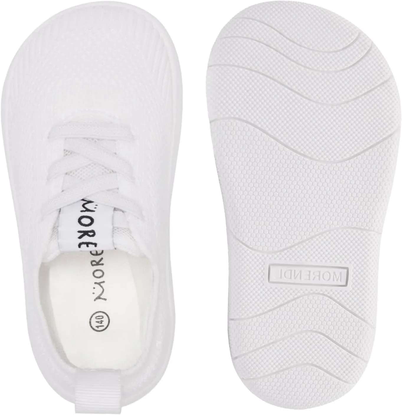 MORENDL Toddler Wide Toe Box Barefoot Shoes Baby First Walking Shoes Boys Girls Non-Slip Zero Drop Minimalist Sneakers