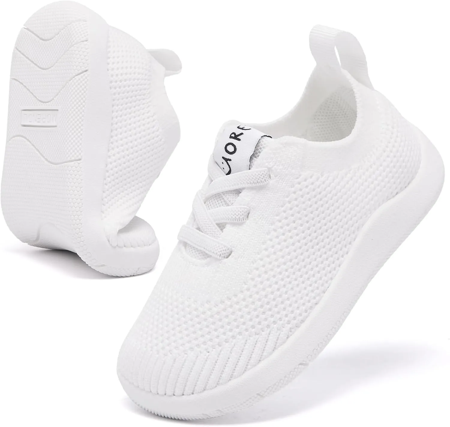 MORENDL Toddler Wide Toe Box Barefoot Shoes Baby First Walking Shoes Boys Girls Non-Slip Zero Drop Minimalist Sneakers