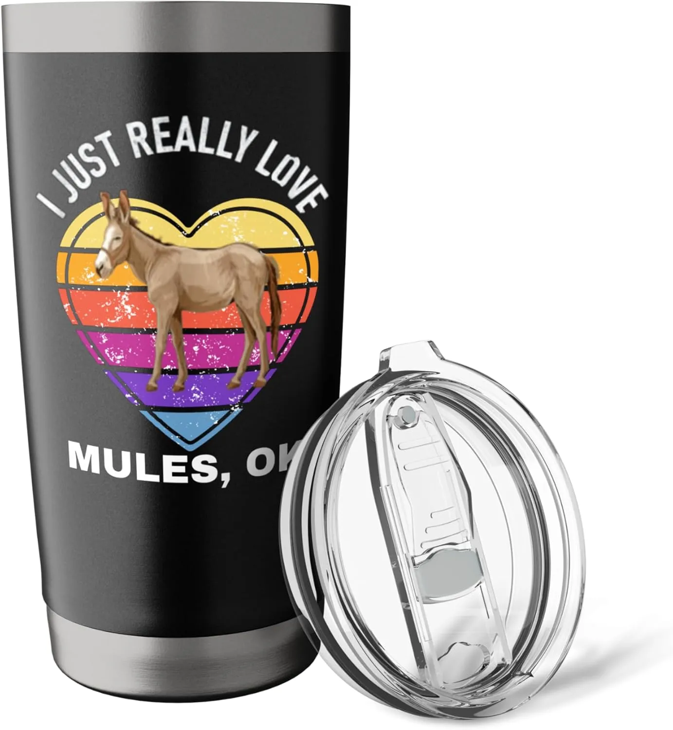 Mule Vintage I Just Really Love Mule Ok ? Mules Lovers Stainless Steel Insulated Tumbler