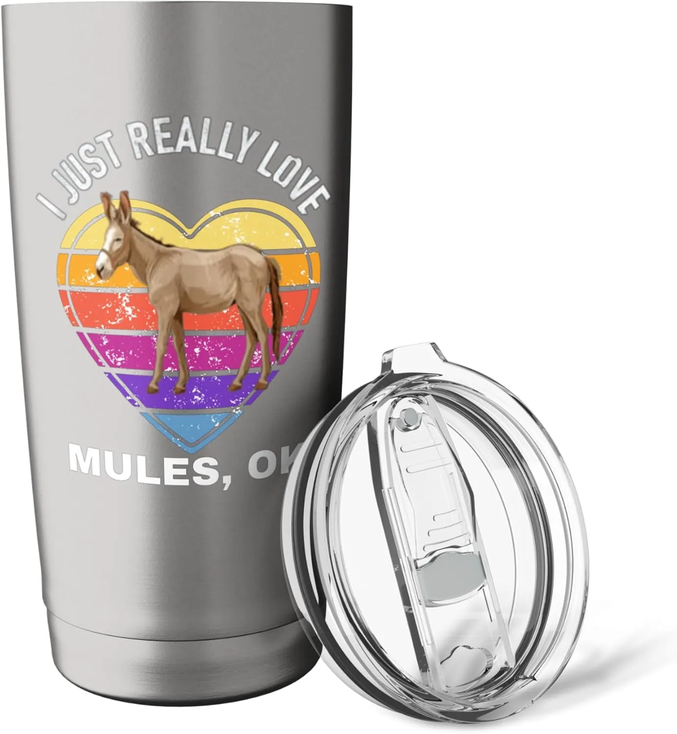 Mule Vintage I Just Really Love Mule Ok ? Mules Lovers Stainless Steel Insulated Tumbler