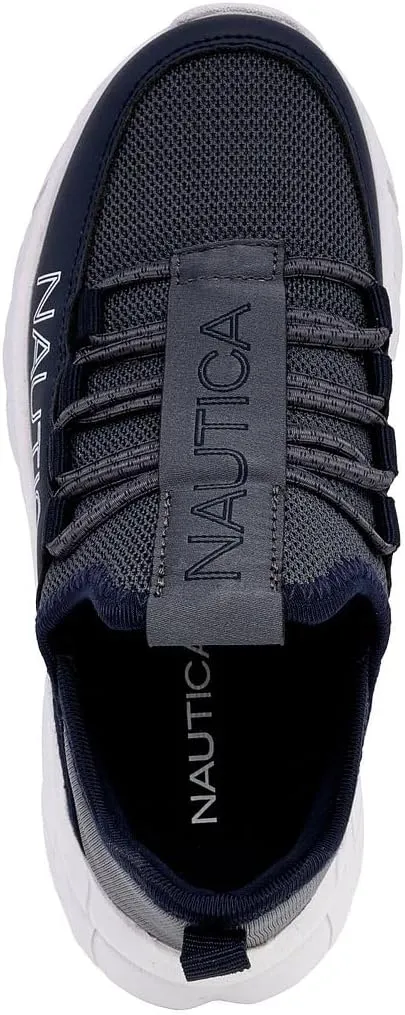 Nautica Kids Athletic Slip-On Sneakers - Comfortable Bungee Running Shoes for Boys and Girls - Stylish and Supportive Footwear for Active Kids (Big Kid/Little Kid/Toddler)