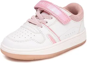 Nautica Kids Girls Sneakers with Adjustable Strap and Bungee Straps | Comfortable Casual Shoes (Toddler/Little Kid)