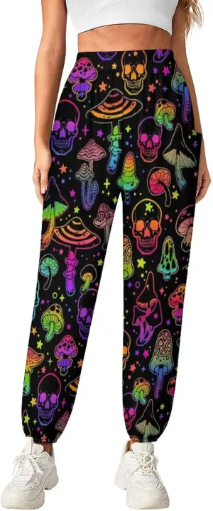 Neon Pattern Yoga Bloomers Womans Hippie Harem Pant Beach Pants Elastic Gym Long Pants Loose Casual Sweatpants
