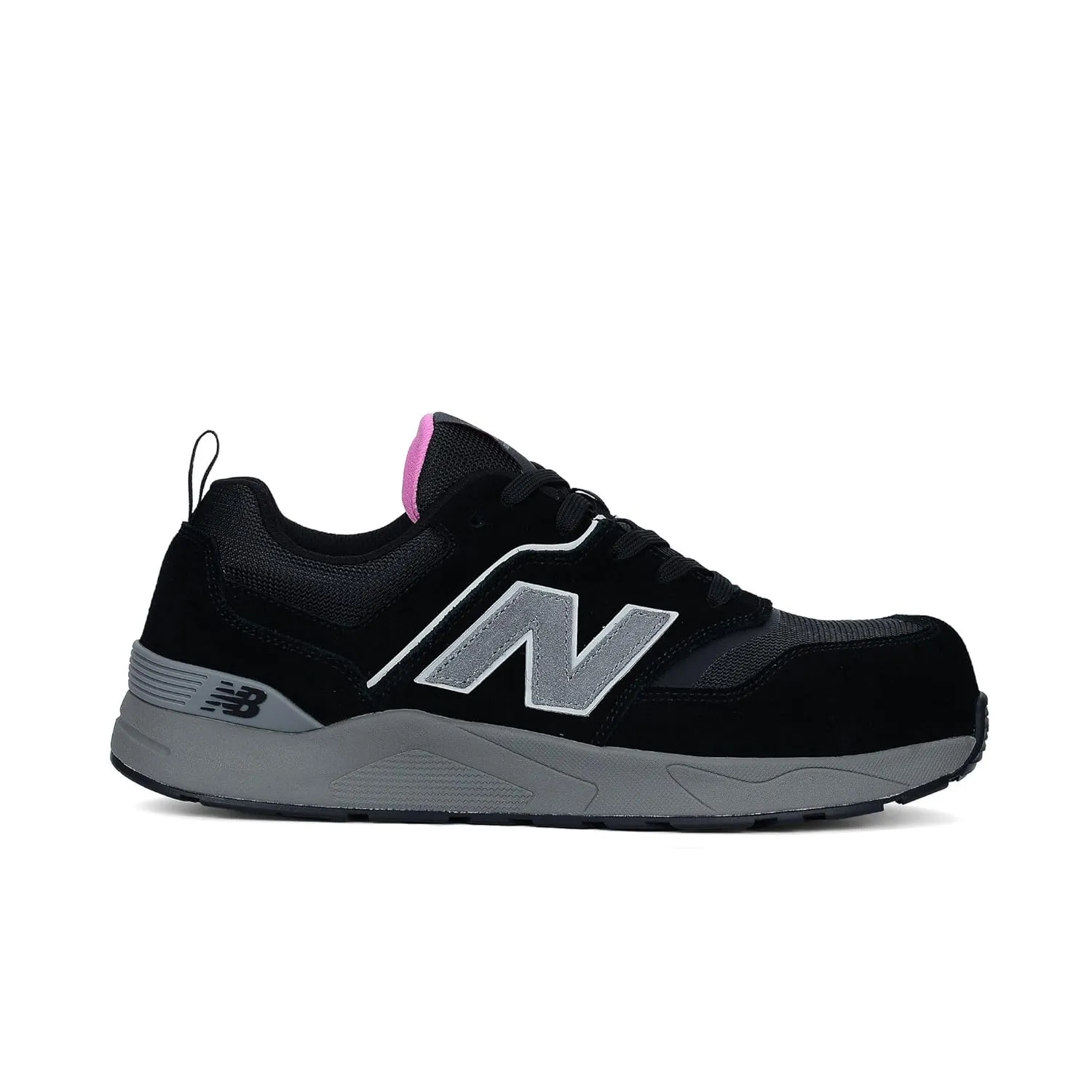 New Balance Elite Lite Electrical Hazard Women's Medium Composite Toe, Industrial Work Shoe Lightweight & Slip Resistant, Black Rose, 9