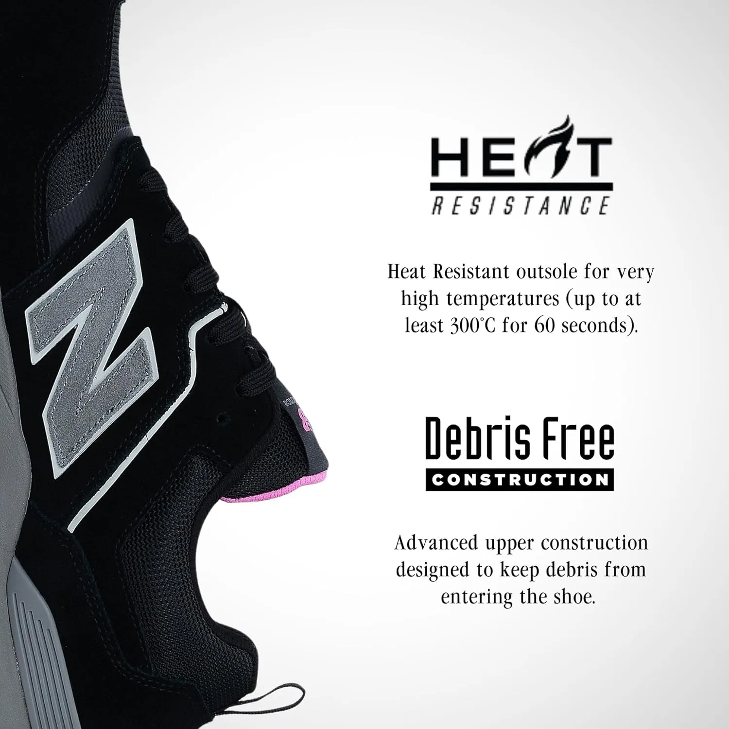New Balance Elite Lite Electrical Hazard Women's Medium Composite Toe, Industrial Work Shoe Lightweight & Slip Resistant, Black Rose, 9