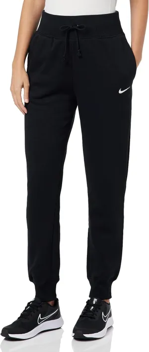 Nike Sportswear Phoenix Fleece Women's High-Waisted Joggers, Black/Sail, S Regular US