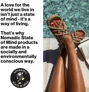 Nomadic State of Mind Moses Cork Footbed Sandals, Arch Support Slip-On Slides, Double Buckle Adjustable Rope Straps, Sustainable Lightweight Shoes, Men Women Unisex
