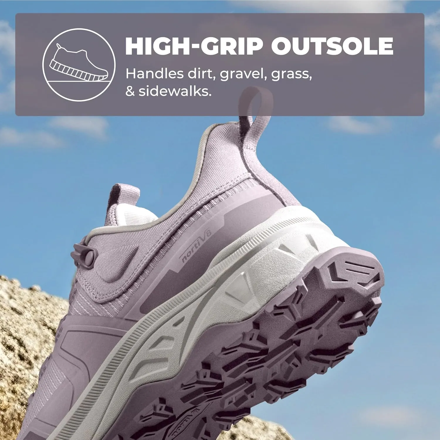 NORTIV 8 Women's Lightweight Hiking Shoes Quick Laces Outdoor Fashion Sneakers