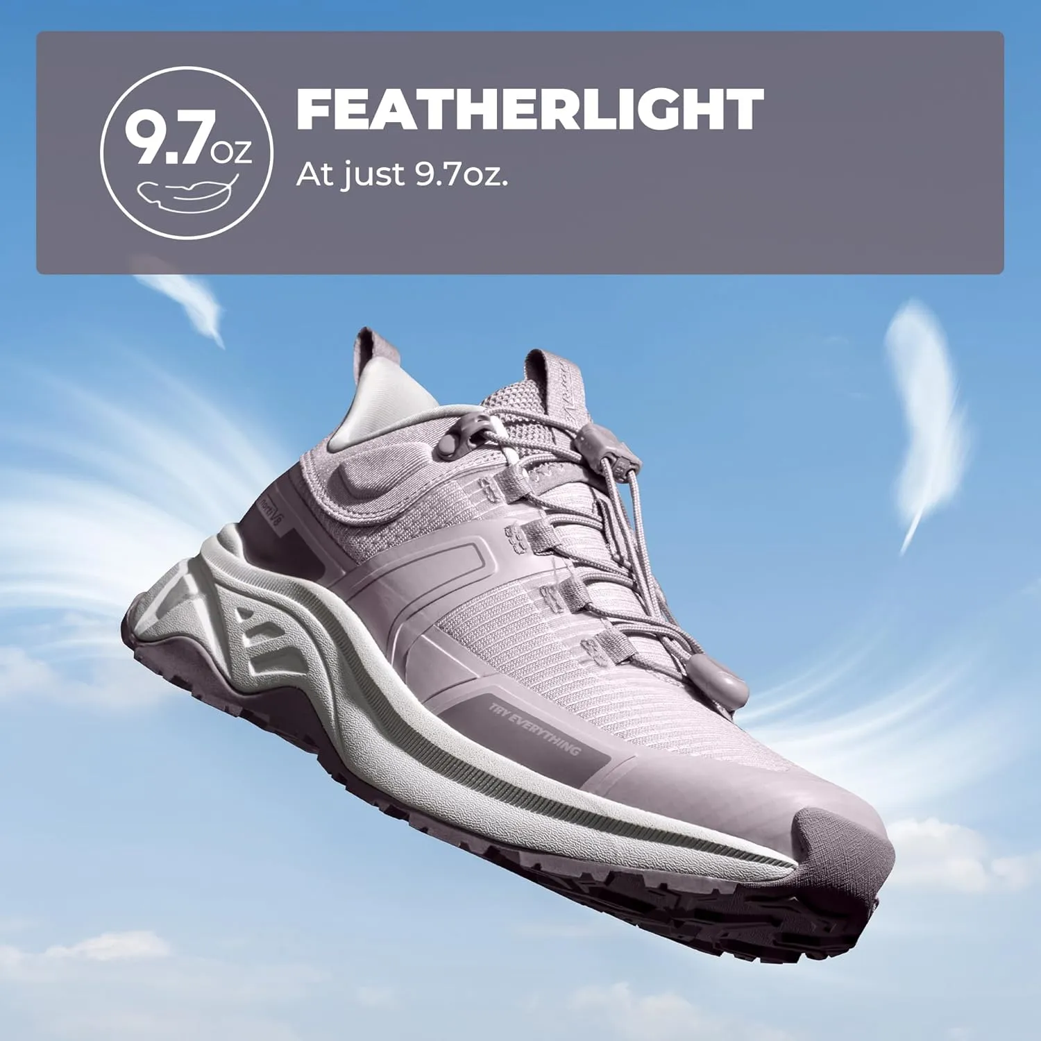 NORTIV 8 Women's Lightweight Hiking Shoes Quick Laces Outdoor Fashion Sneakers