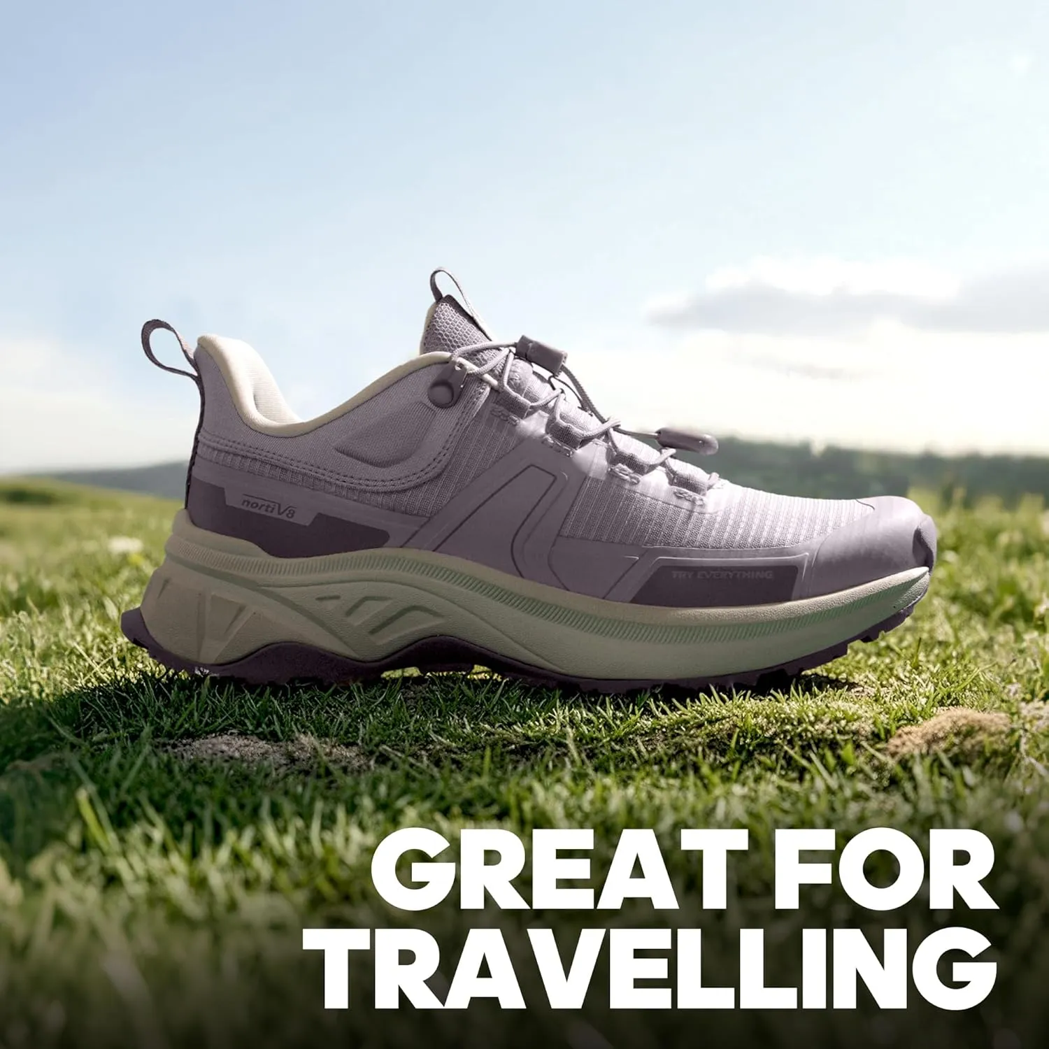 NORTIV 8 Women's Lightweight Hiking Shoes Quick Laces Outdoor Fashion Sneakers